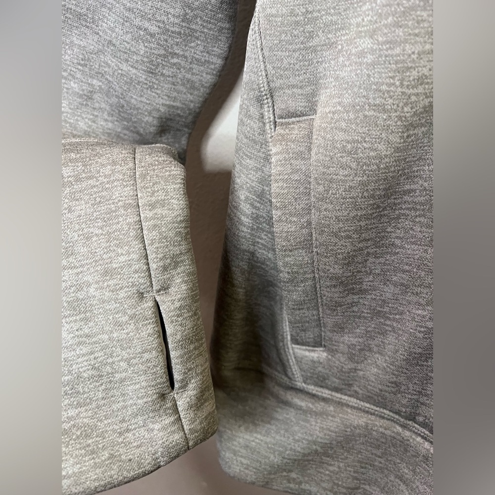 Adidas Cowl Neck Hooded Sweatshirt Gray Women Size L Climawarm - Picture 4 of 7